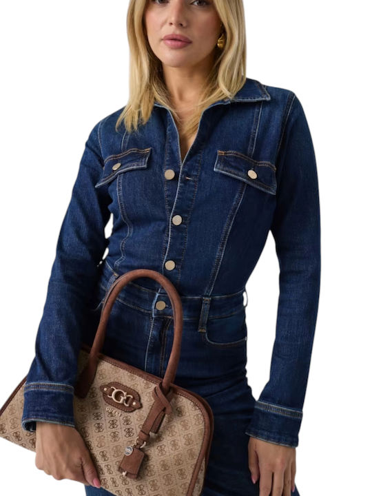 Samantha Knitted Women's Tote Bag Brown