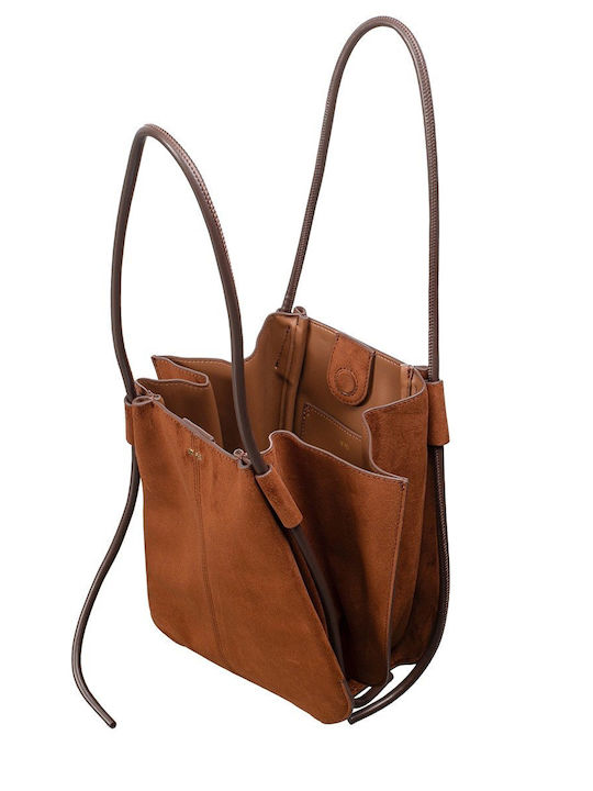 Damentasche Tote Wildleder Braun 8T030-33-Braun