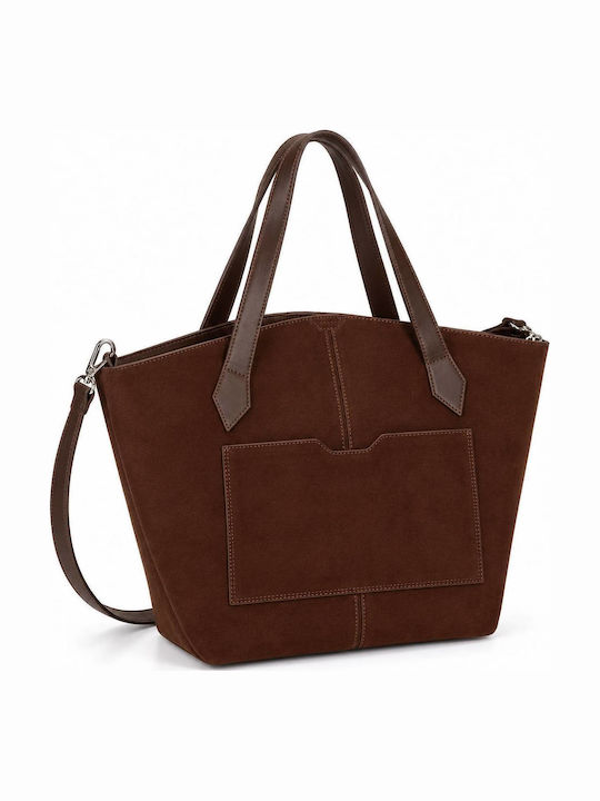 Women's Shopper Bag Suede Brown