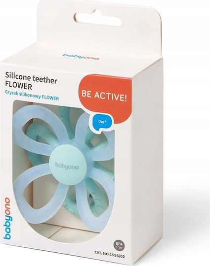 Babyono Flower Teething Ring with Water made of Silicone for 0 m+