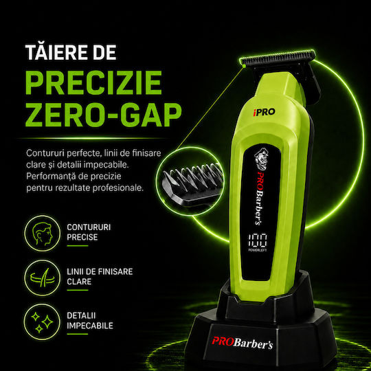 Aparat de Tuns Profesional cu Baterie Reîncărcabilă Verde
