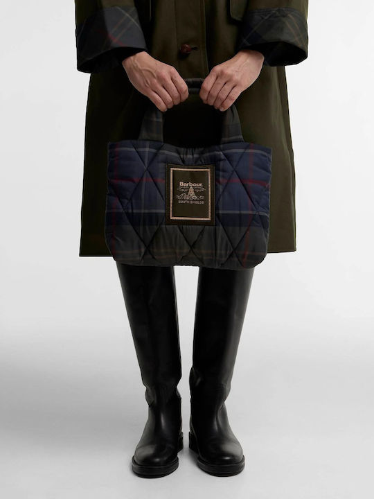 Tartan Fabric Women's Tote Bag Black