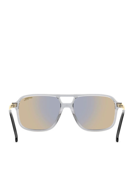 Carrera Men's Sunglasses with Transparent Horn-Rimmed Frame and Grey Lens