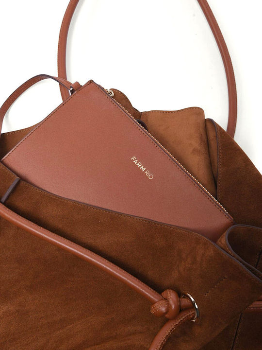 Γυναικεία Tote Τσάντα Suede Cuoio