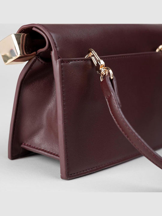 Damen-Flap-Tasche in Burgunderrot
