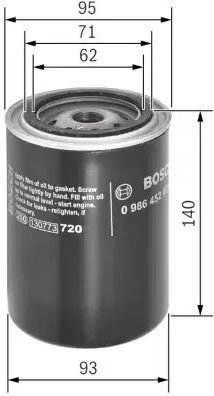 Bosch Oil Filter 0 986 452 001