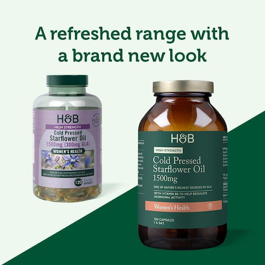 Holland & Barrett Starflower Cold Pressed Oil 1500mg 120 Capsules