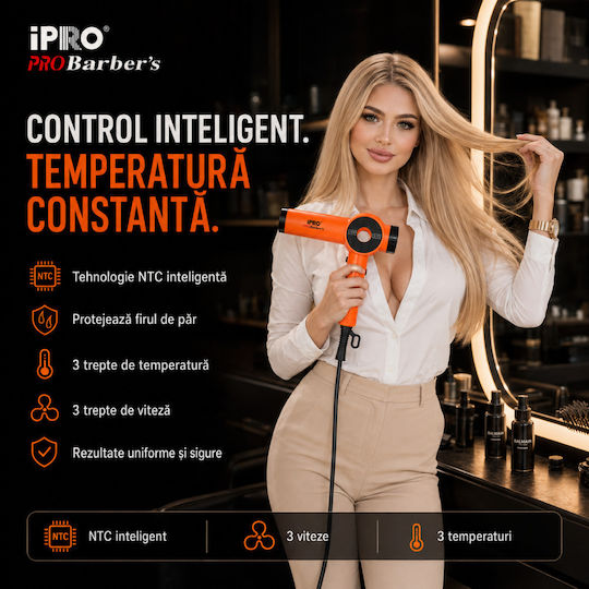 Ionic Επαγγελματικό Πιστολάκι Μαλλιών με Φυσούνα 1800W