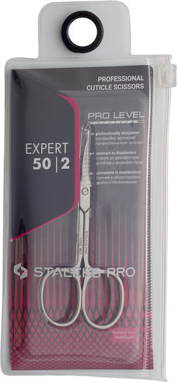 Staleks Нокътна Ножица Expert 50 Type 2 Неръждаема Стомана с Извита Нокът Ножица Кожички Сребърна SE-50/2 1 Брой