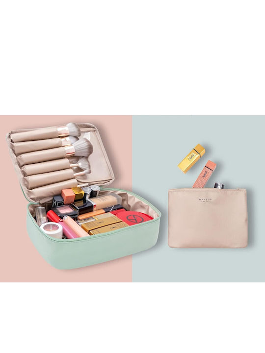 Geantă De Călătorie Flippy Cosmetice Articole De Toaletă Material Rezistent La Apă 2 În 1 Buzunar Interior Detasabil 23 X 16 X 8 Cm Verde