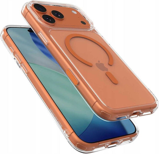 Handyhülle iPhone 18 Pro Max 17 Pro Max Spacecase Klare Magsafe Hart Transparent Magsafe Orange 5905719144203