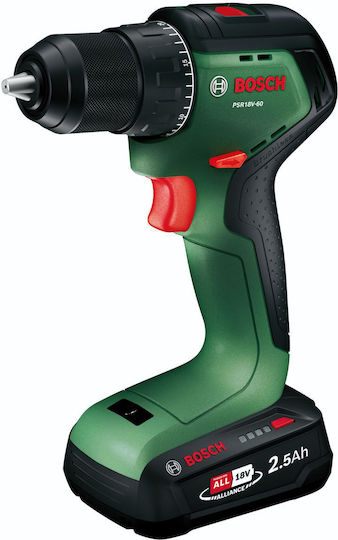 Bosch PSR18V-60 Δραπανοκατσάβιδο Μπαταρίας 18V 1x2.5Ah