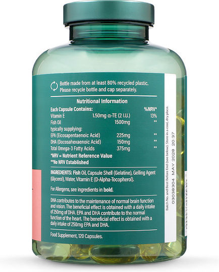 Holland & Barrett Ωμέγα 3 Ιχθυέλαιο 1500mg 120 κάψουλες