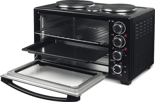 Life Kouzinaki 483 Electric Kitchenette 48lt with 3 Burners and Hot Air Black
