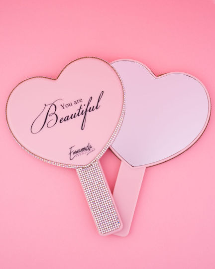 Emmanouela Cosmetics Schminkspiegel Hand You Are Beautiful Rosa