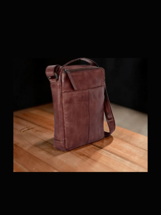 Leather Men's Shoulder / Crossbody Bag Brown