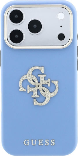 Guess Guess Smooth + & Big Strass Logo Калъф Apple iPhone 18 Pro Max 17 Син
