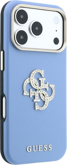 Guess Guess Smooth + & Big Strass Logo Калъф Apple iPhone 18 Pro Max 17 Син