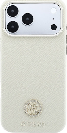 Guess Grained Round Strass Logo Magsafe Case Iphone 18 Pro Max 17 Pro Max Beige 3666339653910