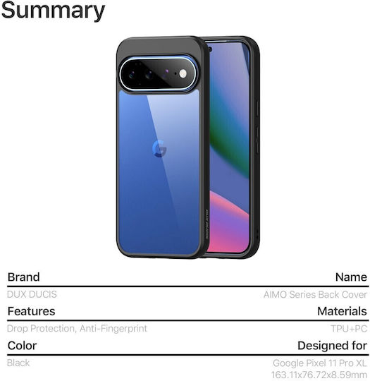 Dux Ducis Aimo Series Harte Handyhülle Transparent Google Pixel 11 Pro XL 5G