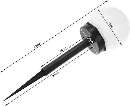 Verk Group Set 4 Aufgespießte Solarleuchten Bälle mit Bewegungssensor und Fotowiderstand IP65