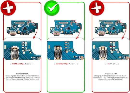 Ladestellenplatine Simkartenleser Samsung Galaxy S25 Plus 5G S936N R Internationale Version Premium