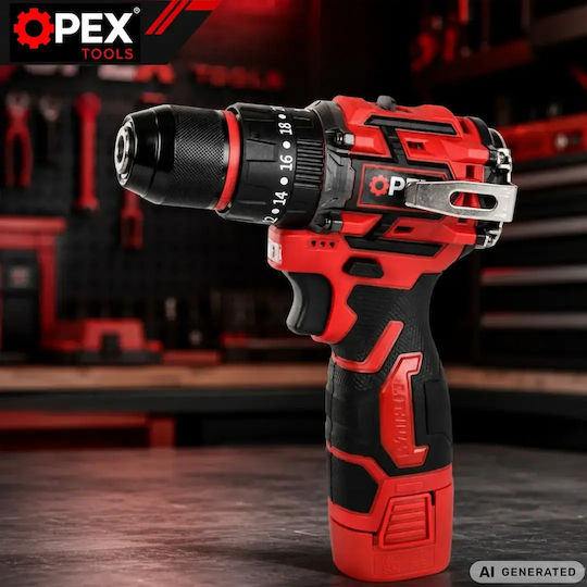 Opex Tools OPX28036 Mașină de Găurit Cu Percuție Cu Baterie Brushless 16.8V 2x1.5Ah