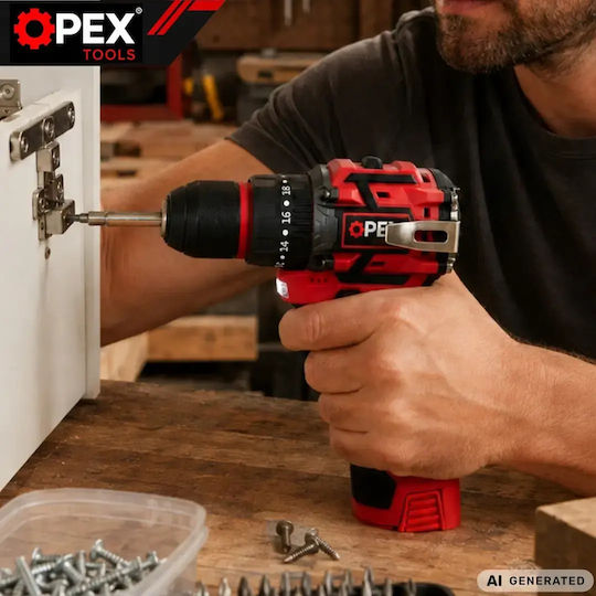 Opex Tools OPX28036 Mașină de Găurit Cu Percuție Cu Baterie Brushless 16.8V 2x1.5Ah
