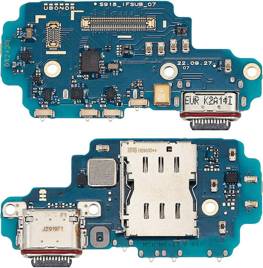 Charging Port Board Sim Card Reader Samsung Galaxy S23 Ultra 5g S918b International Version Premium