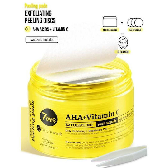 7days Șervețele Peeling pentru față 50 bucăți