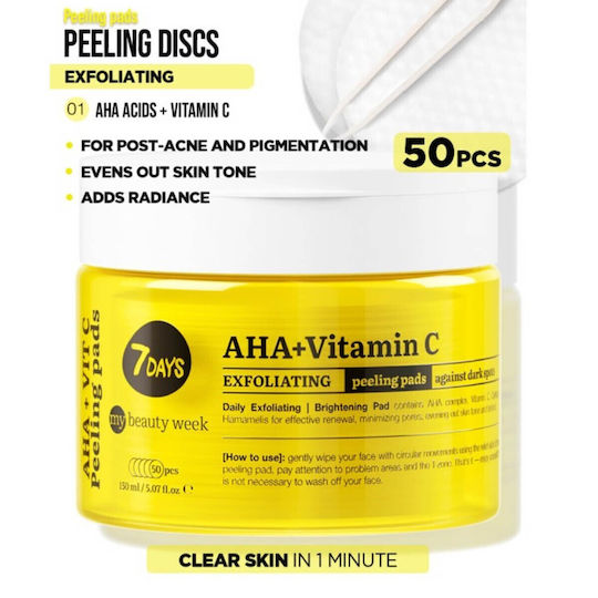 7days Șervețele Peeling pentru față 50 bucăți