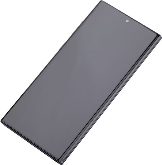 OLED Ersatzbildschirm mit Rahmen Samsung Galaxy Note 10+ 5G Aftermarket Plus Aura Schwarz