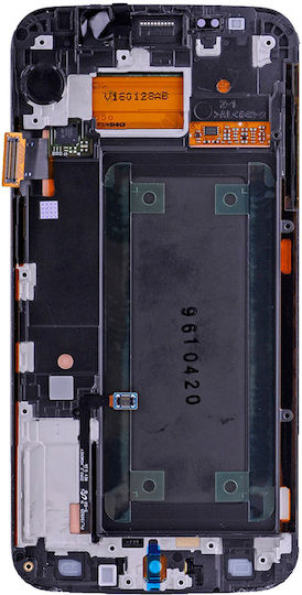 Oled Assembly Frame Samsung Galaxy S6 Edge Cdma Verizon Sprint Service Pack Black Sapphire