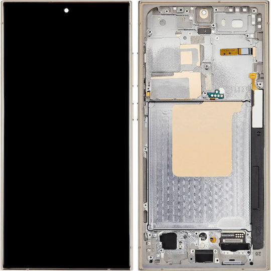 Oled Assembly Frame Samsung Galaxy S24 Ultra Us & International Version Aftermarket Plus 120hz Titanium Yellow