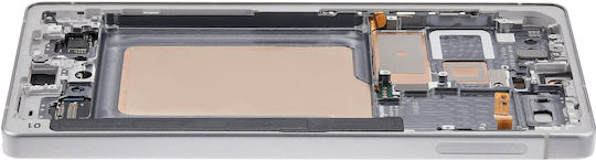 OLED модул с рамка Samsung Galaxy S25 Ultra 5G US & International Service Pack Титаниево бяло сребро