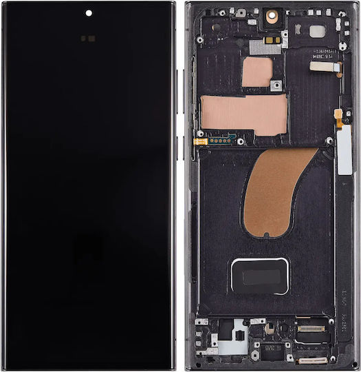 Oled Assembly Frame Samsung Galaxy S23 Ultra Us & International Aftermarket Pro 120hz Phantom Black
