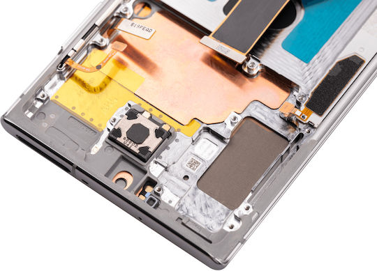 OLED Montage Rahmen Samsung Galaxy Note 10 Plus 5G Aftermarket Plus Aura Glow Silber