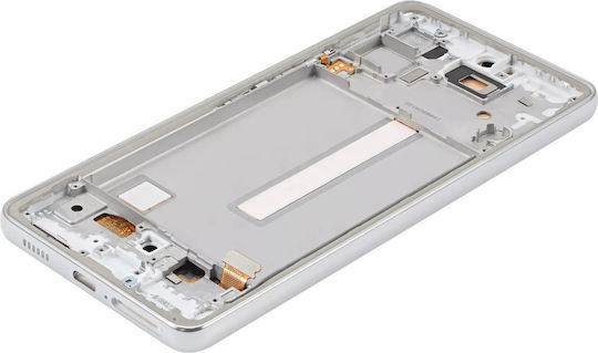 Ansamblu OLED cu ramă Samsung Galaxy A53 5g A536 2022 6.36" Aftermarket Plus Alb