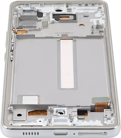 Ansamblu OLED cu ramă Samsung Galaxy A53 5g A536 2022 6.36" Aftermarket Plus Alb