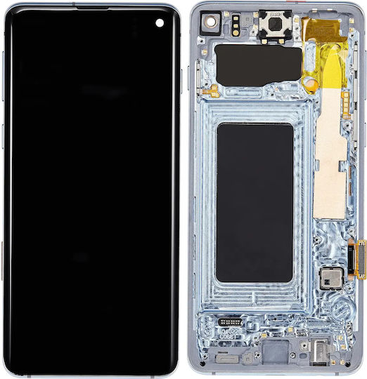 OLED модул рамка Samsung Galaxy S10 aftermarket Plus Prism син