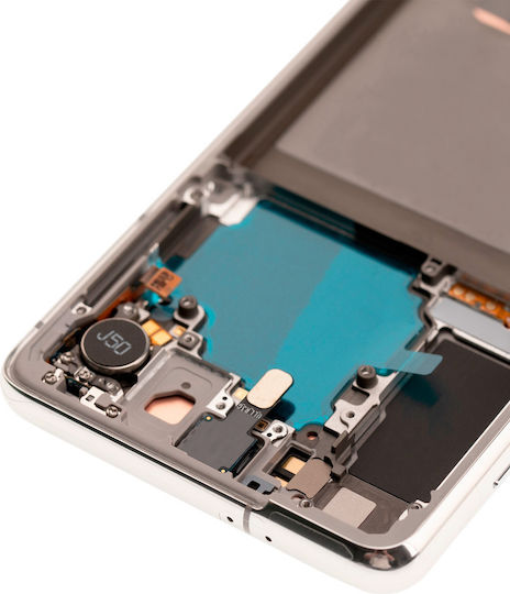 Oled Montage Rahmen Samsung Galaxy S21 5G Service Pack Phantom Weiß