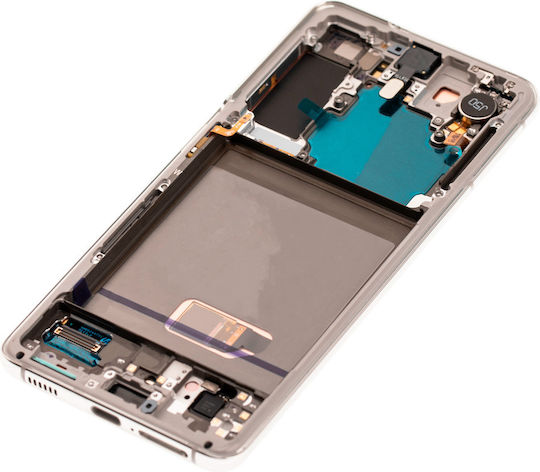 Oled Montage Rahmen Samsung Galaxy S21 5G Service Pack Phantom Weiß