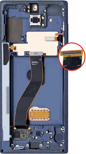 Oled Assembly Frame Samsung Galaxy Note 10 Aftermarket Plus Aura Glow Silver