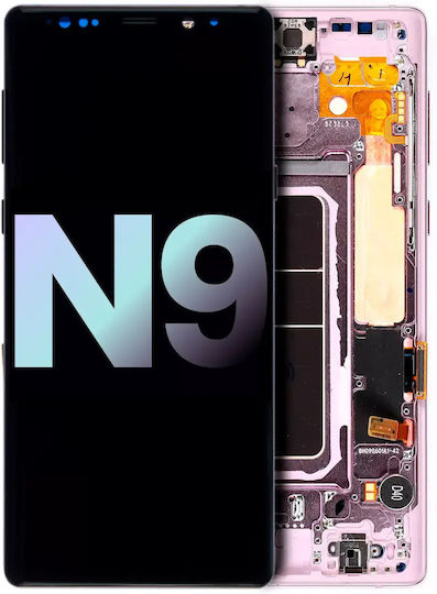 OLED модул с рамка Samsung Galaxy Note 9 Service Pack лавандово лилав