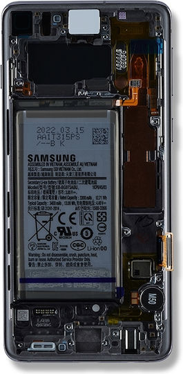 Oled Assembly cu ramă Samsung Galaxy S10 Service Pack Prism Ceramic Negru