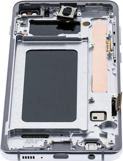OLED модул с рамка Samsung Galaxy S10 Plus aftermarket Plus Prism бял