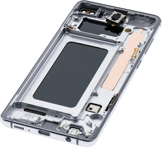 OLED модул с рамка Samsung Galaxy S10 Plus aftermarket Plus Prism бял