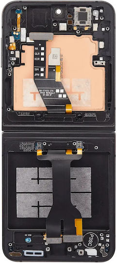 Innen-OLED-Baugruppe mit Rahmen für Samsung Galaxy Z Flip 6 5G US & International Aftermarket Plus Schwarz
