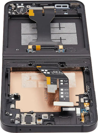Innen-OLED-Baugruppe mit Rahmen für Samsung Galaxy Z Flip 6 5G US & International Aftermarket Plus Schwarz