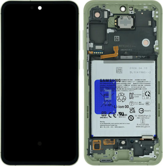 Oled Assembly Frame Samsung Galaxy A55 A556 2024 Service Pack Lemon